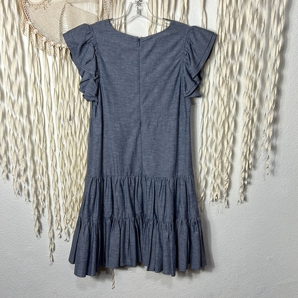 JILL Jill Stuart Chambray Flutter Sleeve Dress Size M - Picture 8 of 9